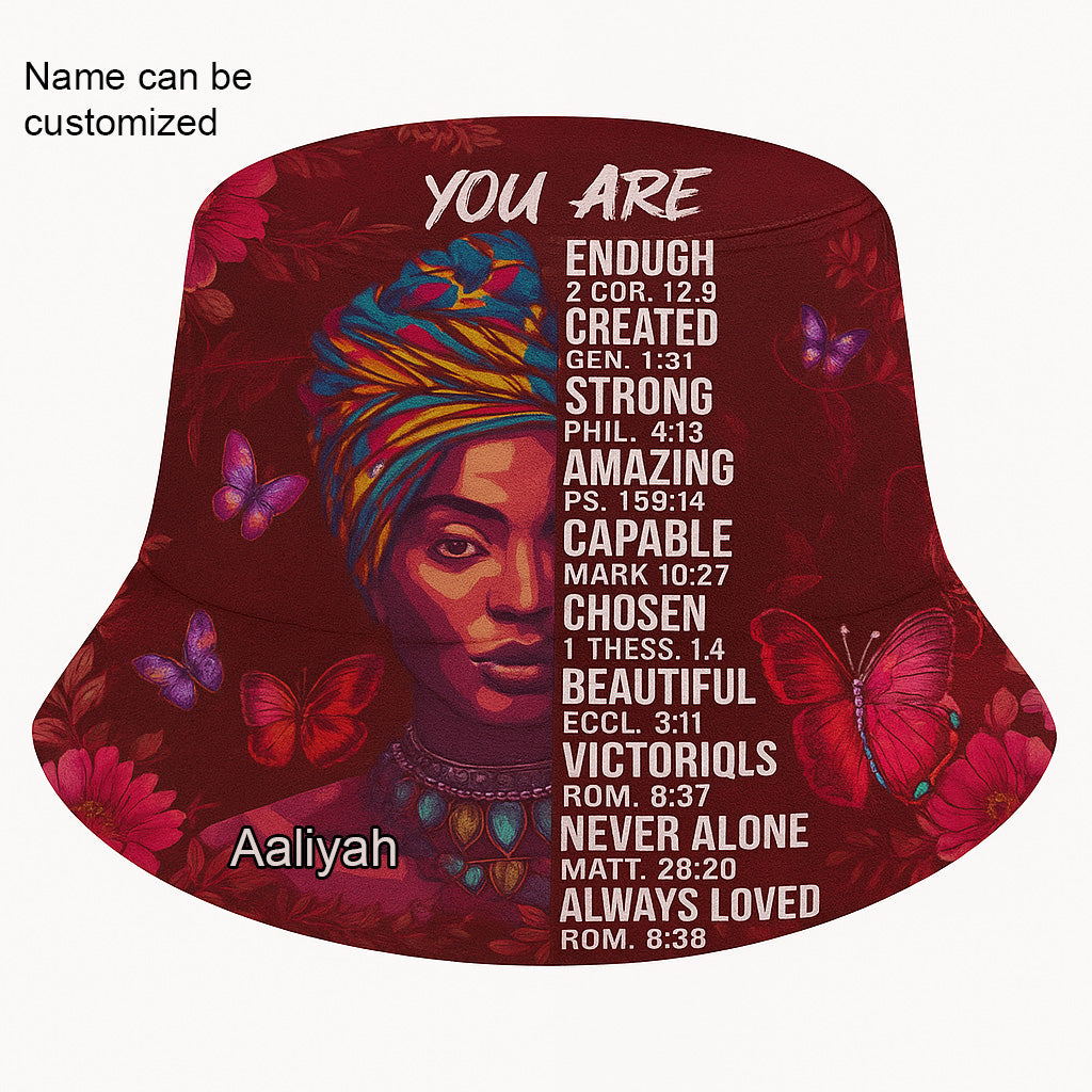 EmpowerHer – You Are Enough Bucket Hat - Red