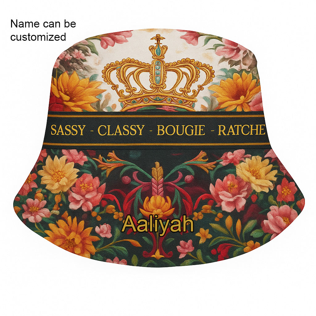 EmpowerHer – Sassy Classy Crown Bucket Hat
