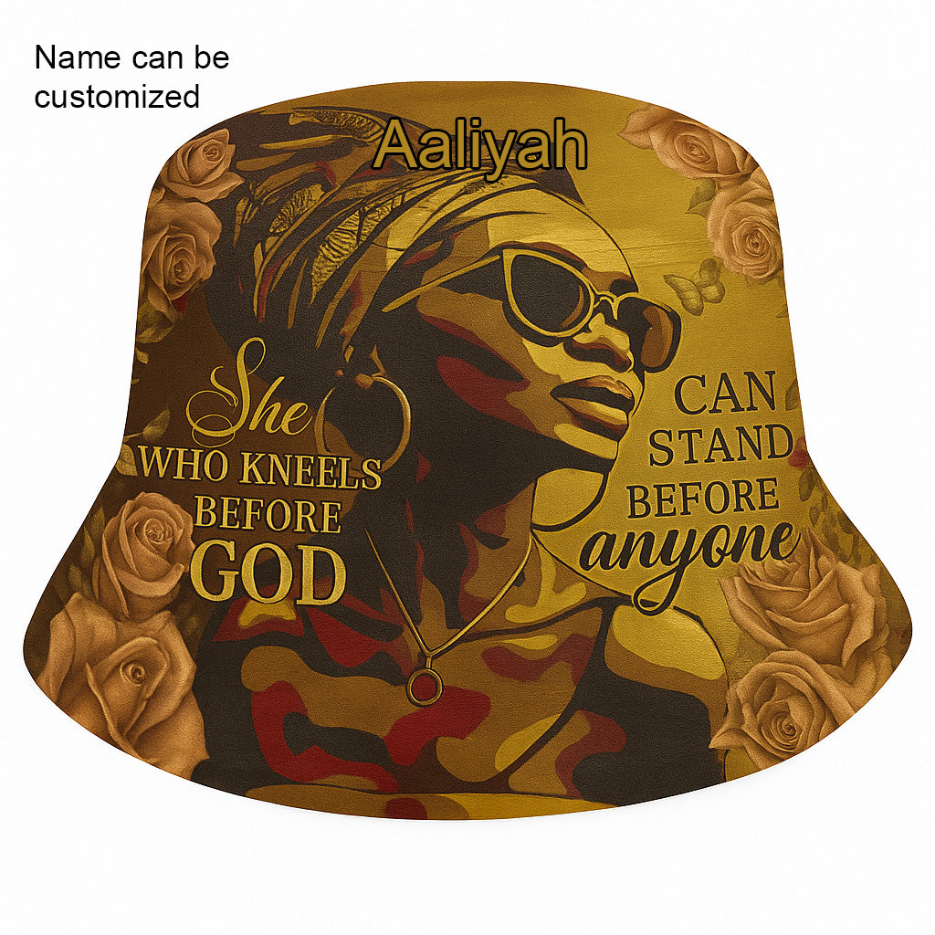 EmpowerHer – Kneel Before God Bucket Hat
