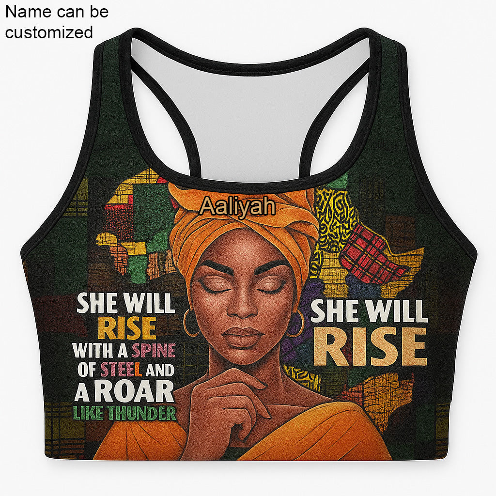 EmpowerHer – She Will Rise Sports Bra