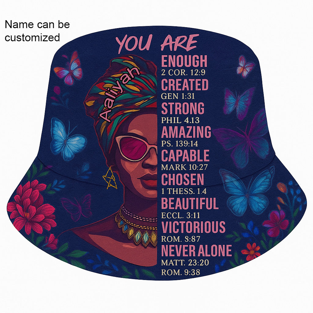 EmpowerHer – You Are Enough Bucket Hat - Blue
