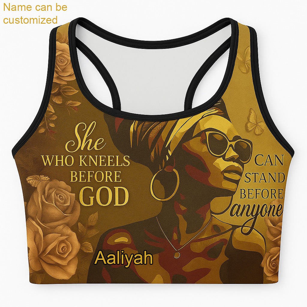 EmpowerHer – Kneel Before God Sports Bra