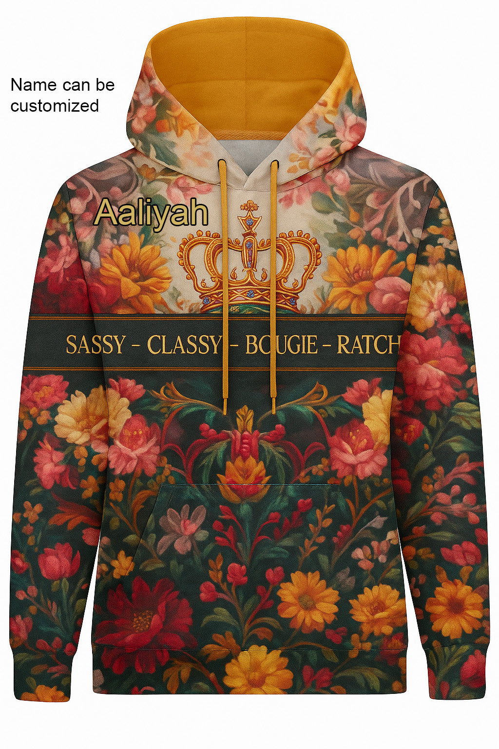EmpowerHer – Sassy Classy Crown Hoodie