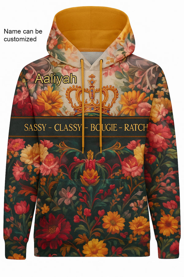 EmpowerHer – Sassy Classy Crown Hoodie