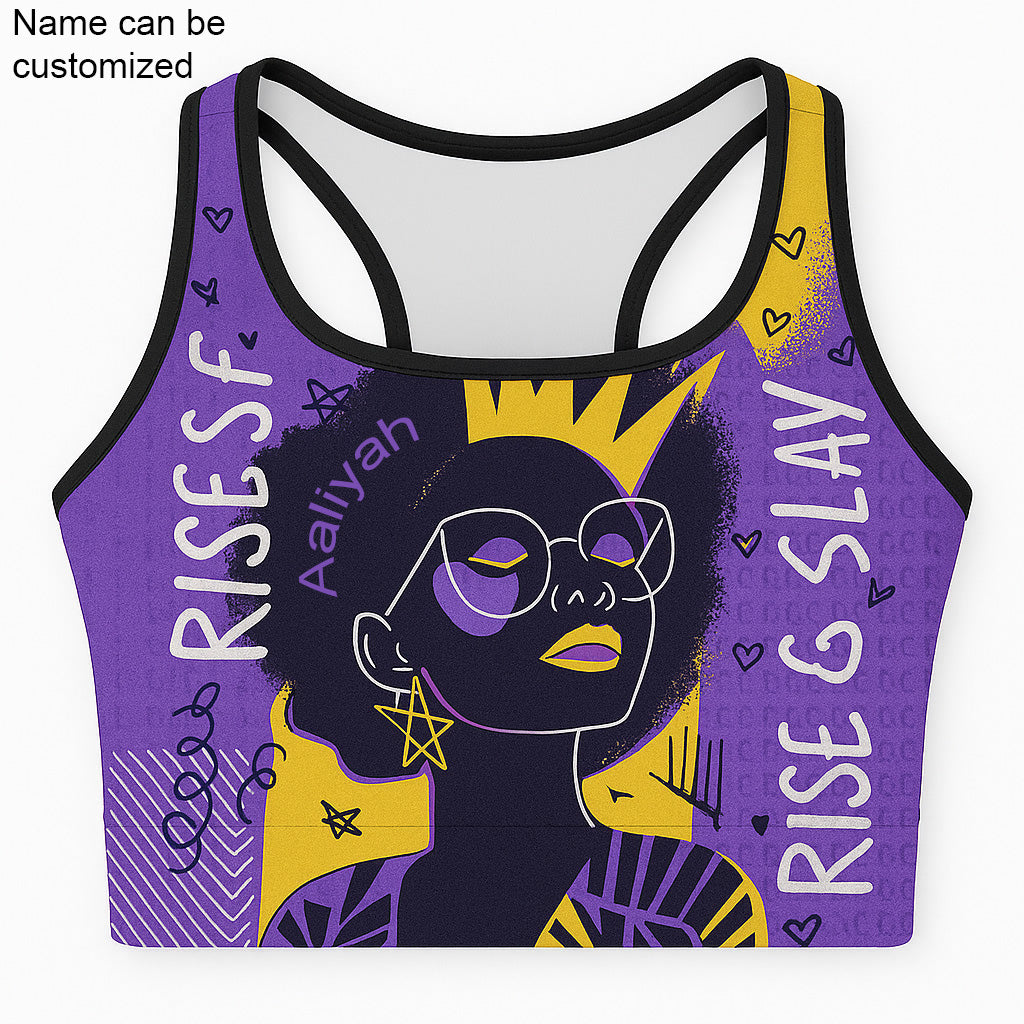 Crowned Power Purple Sports Bra