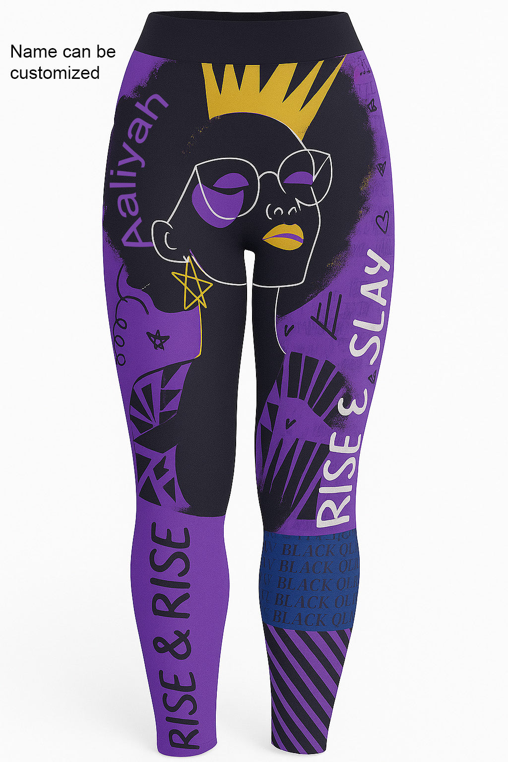 Crowned Power Purple Leggings
