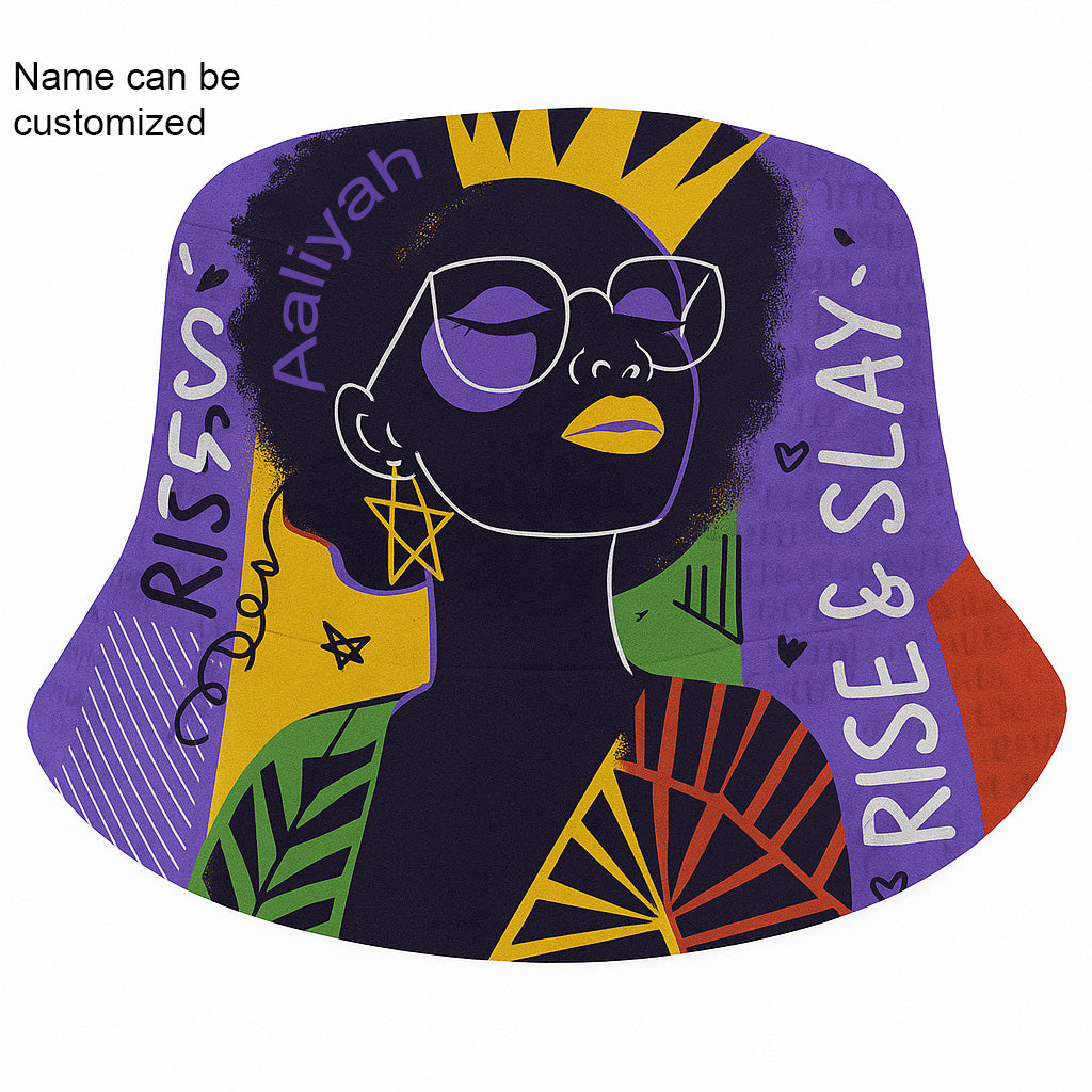 Crowned Power Purple Bucket Hat