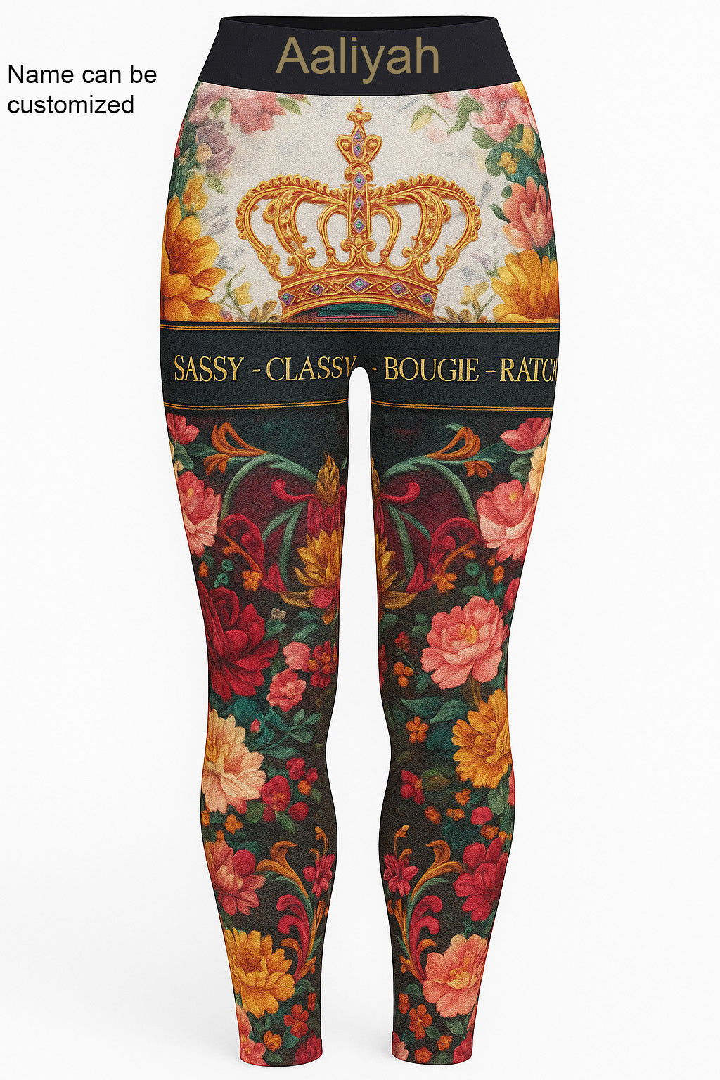 EmpowerHer – Sassy Classy Crown Leggings