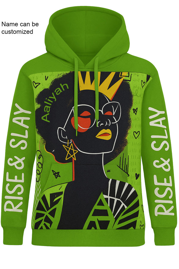 Crowned Power Green Gold Hoodie
