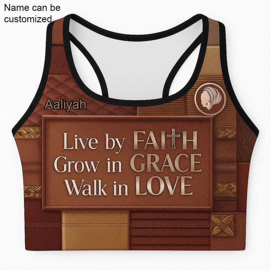EmpowerHer – Faith Grace Love Sports Bra