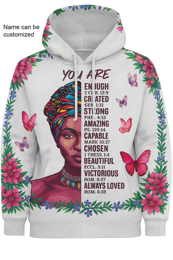 EmpowerHer – You Are Enough Hoodie - White
