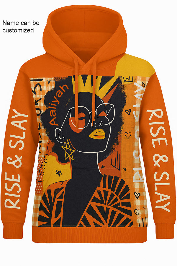Crowned Power Orange Hoodie