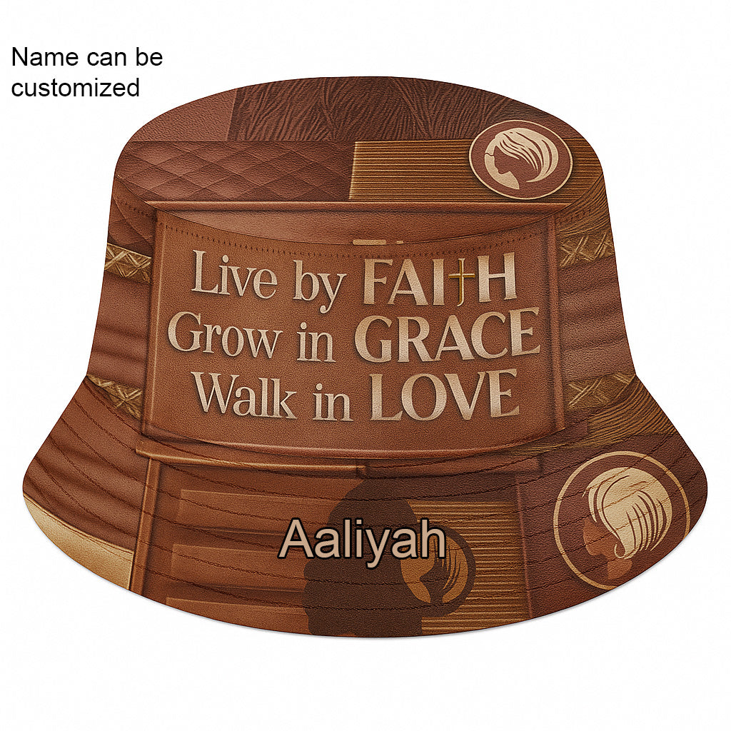 EmpowerHer – Faith Grace Love Bucket Hat