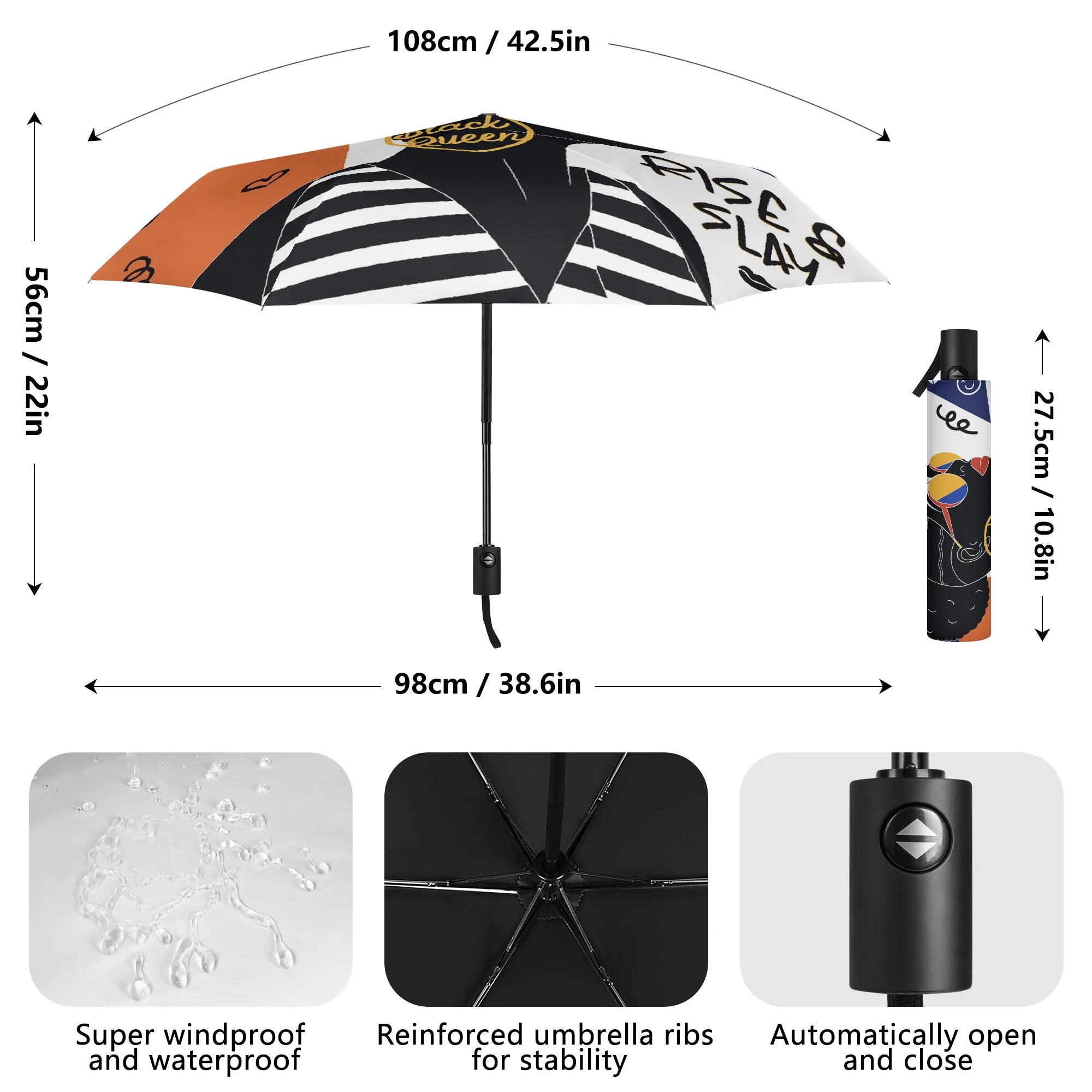 Sanaa Rise & Slay White Umbrella